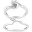 Anillo de Conjunto Nupcial de Diamante en Plata Esterlina .925 - Talla 7