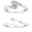 Anillo de Conjunto Nupcial de Diamante en Plata Esterlina .925 - Talla 7