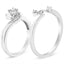 Anillo de Conjunto Nupcial de Diamante en Plata Esterlina .925 - Talla 7