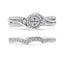 Bague de fiançailles en argent sterling .925 avec cadre en diamant composite de 1/3 Cttw taille 7