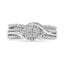 Bague de fiançailles en argent sterling .925 avec cadre en diamant composite de 1/3 Cttw taille 7