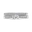 Ensemble de Bague de Fiançailles en Argent Sterling .925 avec Diamant - Taille 7