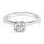 14K White Gold Lab Grown Diamond Cathedral Engagement Ring - Size 5