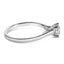 14K White Gold Lab Grown Diamond Cathedral Engagement Ring - Size 5