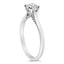 14K White Gold Lab Grown Diamond Cathedral Engagement Ring - Size 5