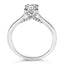 14K White Gold Lab Grown Diamond Cathedral Engagement Ring - Size 5