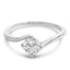 Bague de fiançailles en diamant cultivé en laboratoire en or blanc 14K - Taille 5