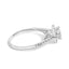 Anillo de Compromiso Ovalado Halo de Diamante Creado en Laboratorio de Oro Blanco de 14K - Talla 7