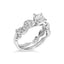 14K White Gold Vintage Style Lab Grown Diamond Engagement Ring Set