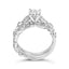 14K White Gold Vintage Style Lab Grown Diamond Engagement Ring Set