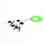 FISH KING 1PC 3 in 1 Size M Black Rubber Oval Fishing Float - Korvel