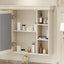 35'' x 28'' Blue Wall Mounted Bathroom Storage Cabinet with Mirror Door, Modern Bathroom Wall Cabinet with Mirror - Korvel