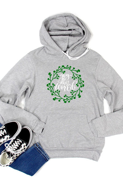 joy to the world wreath 4006_hoodie - Korvel