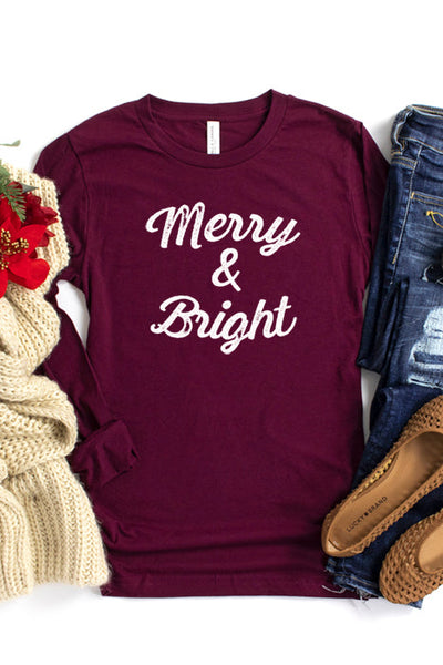 Merry & Bright Long Sleeve Tee