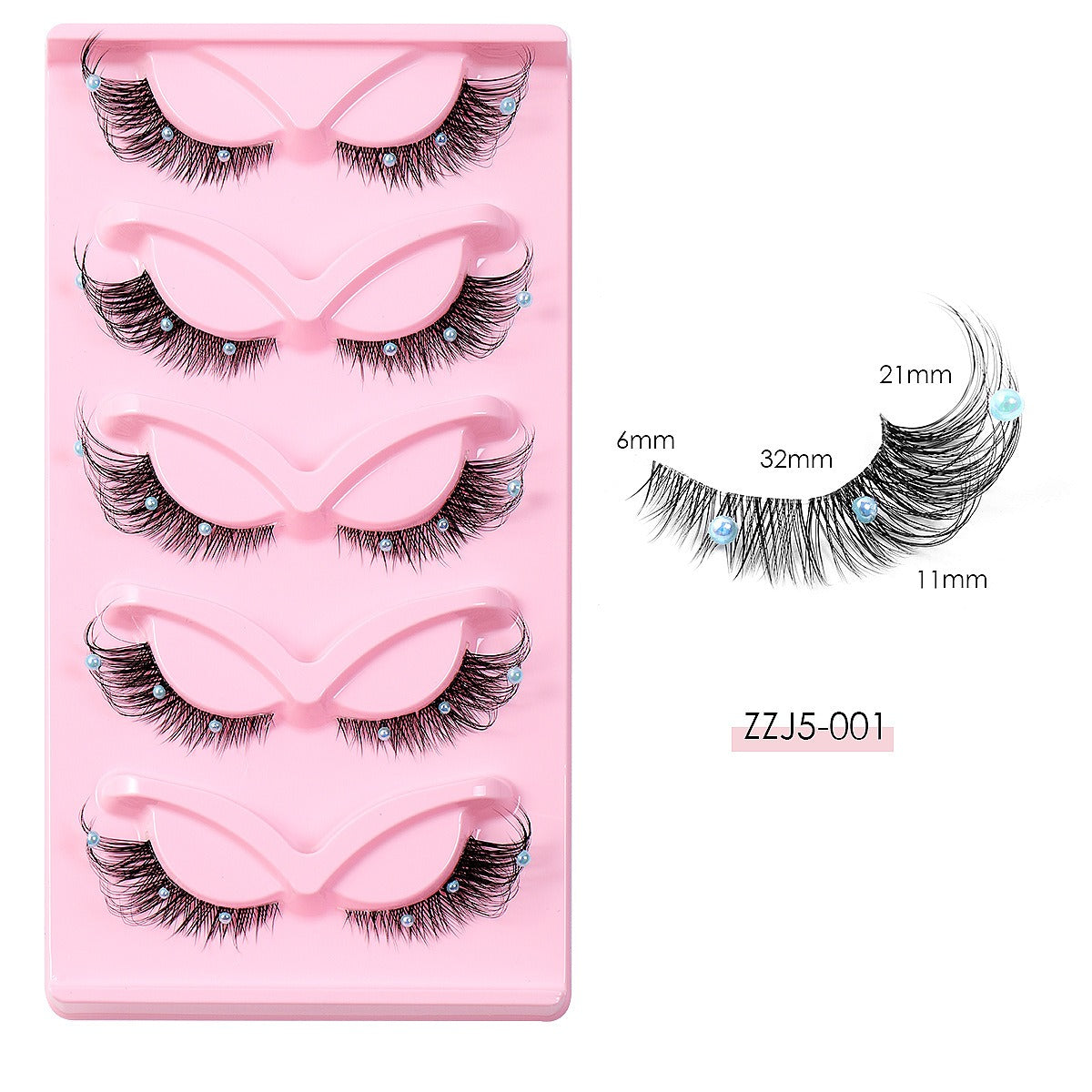 Pestañas de tira 3D con forma de ojo de gato alado Foxy - Vegan Faux Mink