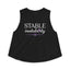 Stable Instability Epilepsy Awareness Crop Tank - Purple Ribbon