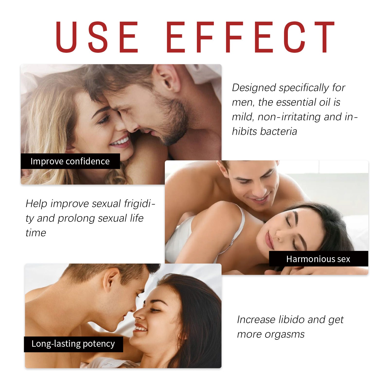Men's Lotion Men's Body Massage Treatment Endurance Topical Treatment Essential Oil - Korvel