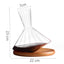 Premium Red Wine Carafe Tumbler Wine Dispenser Decanter with Wood Tray - Korvel