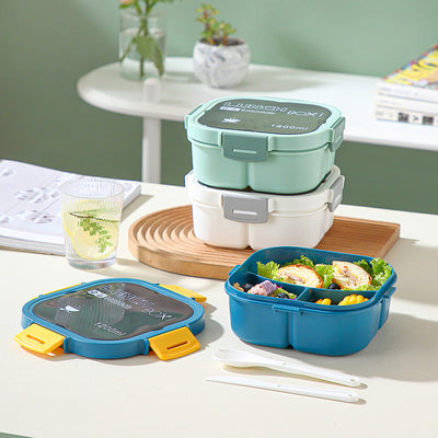Classic Portable Microwaveable Salad Box with Cutlery