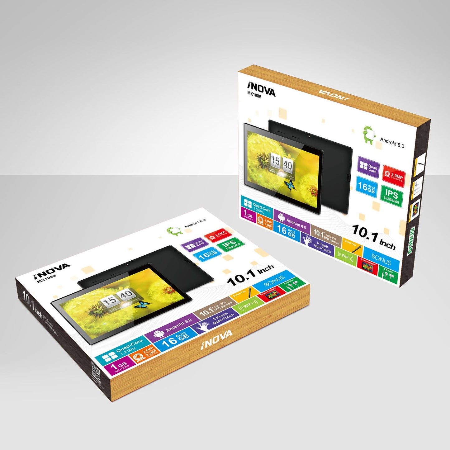 iNOVA MX1086 Tablet - Sleek Black Design