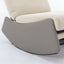 Modern rocking chair recliner, comfortable cushioned recliner with footstool, gray - Korvel