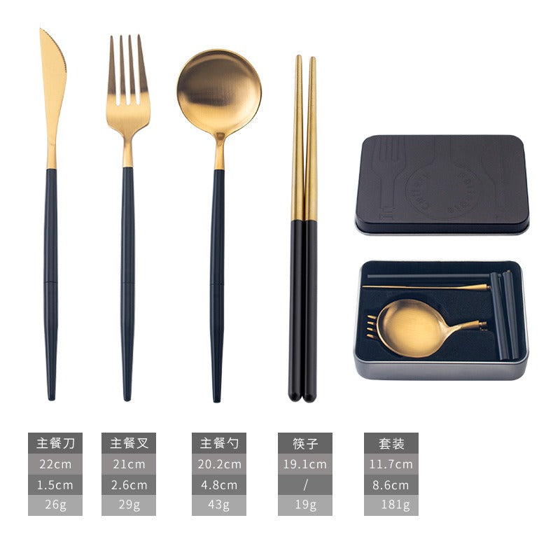 Premium 304 Stainless Steel Portable Flatware Set