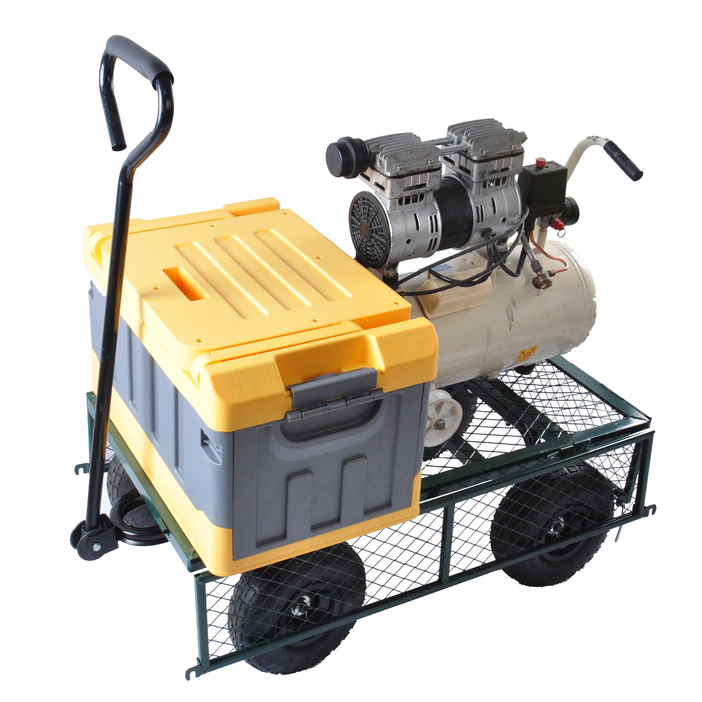 Wagon Cart Garden cart trucks make it easier to transport firewood (green) - Korvel