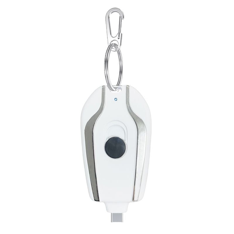 Chargeur portable compact avec porte-clés - Pratique et élégant