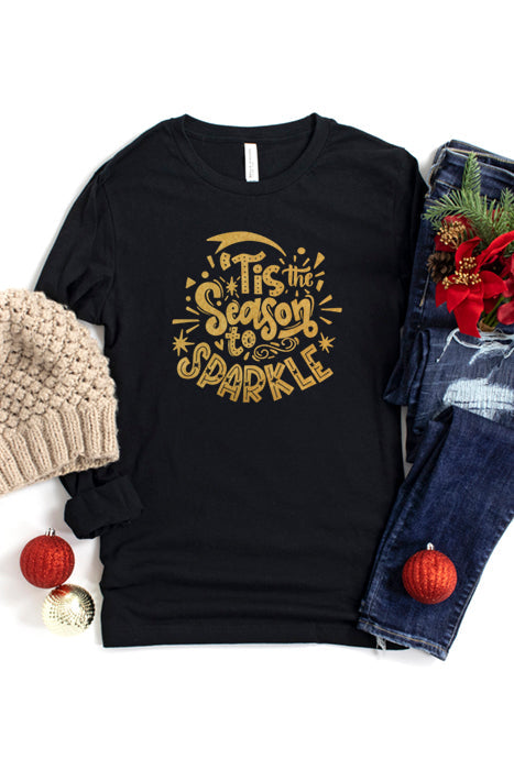Tis the Season to Sparkle Long Sleeve Tee
