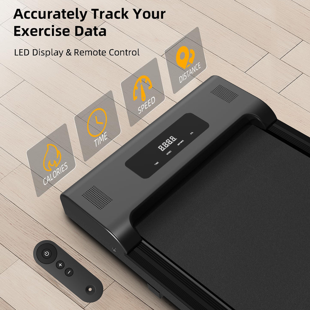 Undertable treadmill, walking mat, portable jogger with remote LED display (265 pounds) - Korvel