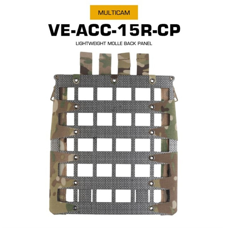 Lightweight MOLLE Back Panel for Tactical Vests