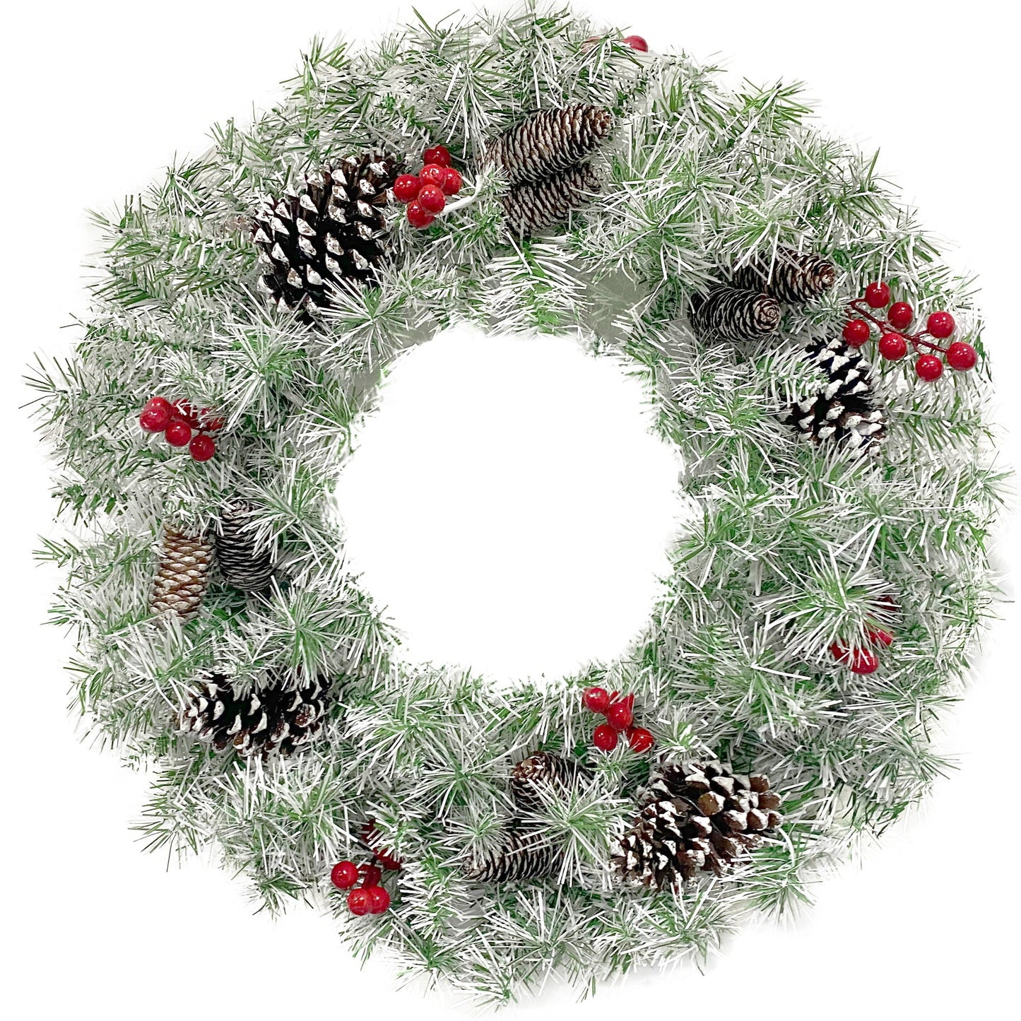 Pre-lit Xmas Tree Artificial Christmas 4-Piece Set,Garland, Wreath and Set of 2 Entrance Trees X-mas - Korvel