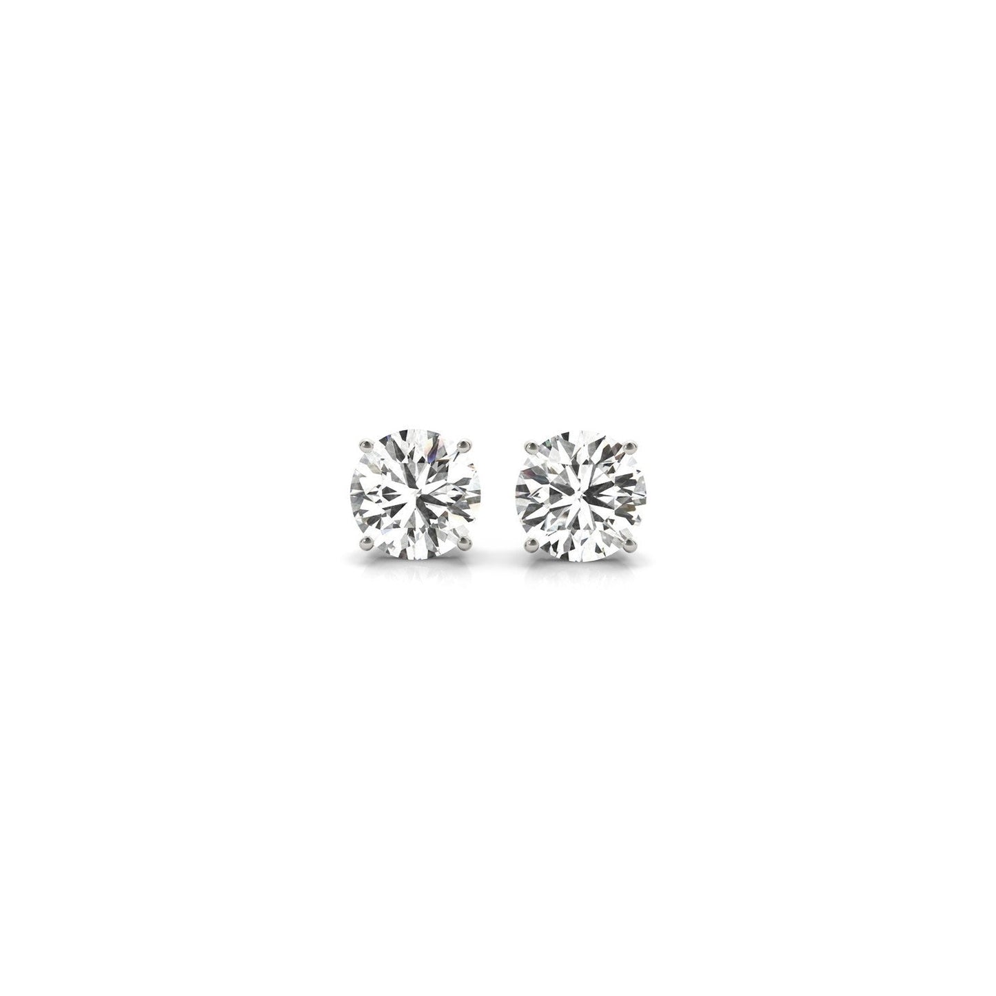 1 cttw Certified IGI Lab Grown Round Diamond Stud Earrings in 14k White Gold
