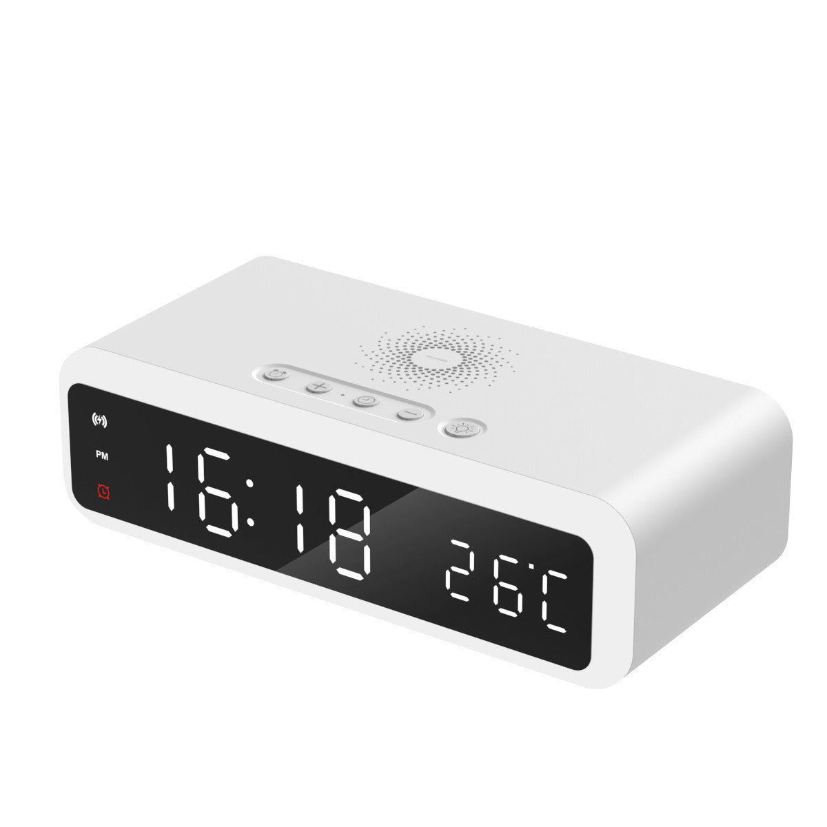 15W Wireless Charging Alarm Clock with Thermometer