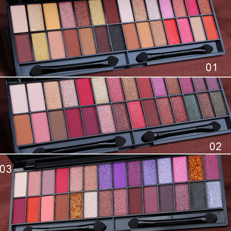 CmaaDU 28 Color Eyeshadow Palette Beginners Makeup Matte Pearlescent - Korvel