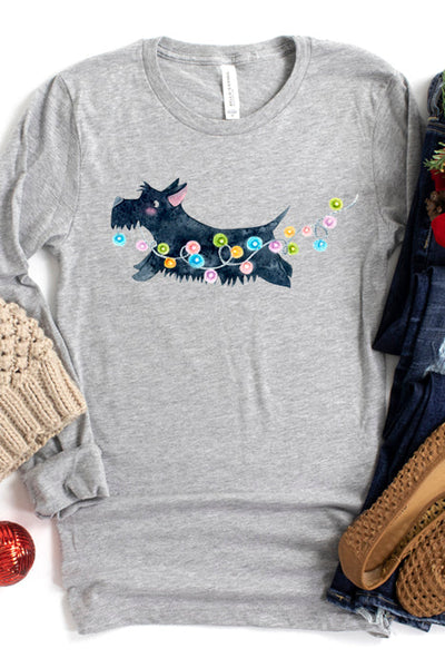 Christmas Dog Long Sleeve Tee