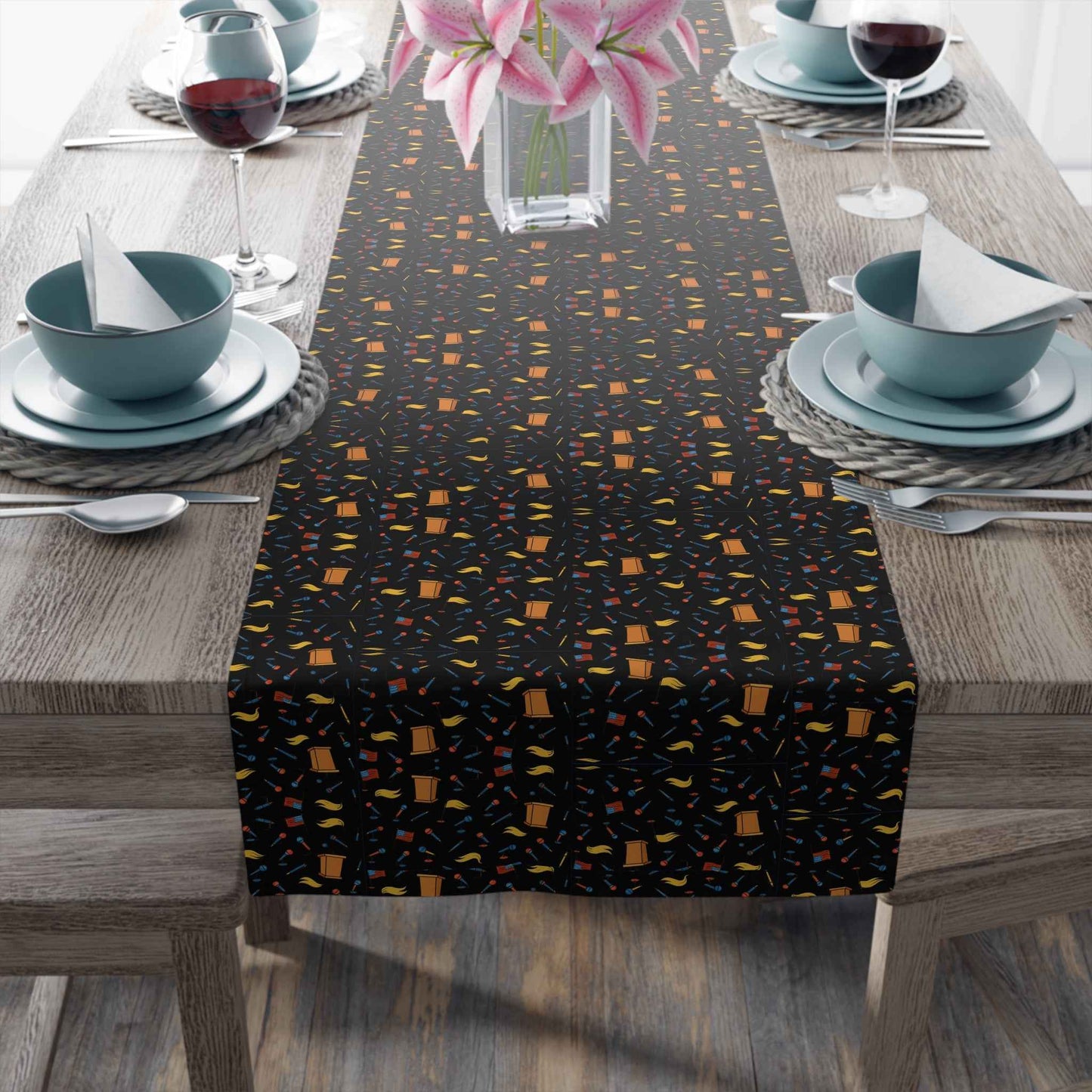 State of the Dinner Table Political Parody Table Runner