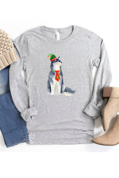 Christmas Dog Long Sleeve Tee - Korvel