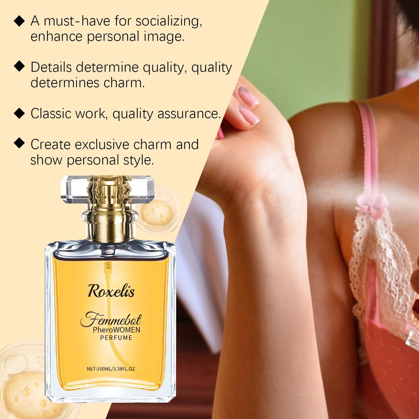 Femmebot Pherowomen Perfume, Light Elegant Exudes Fresh Niche Lovers Dating Portable Charm Perfume - Korvel