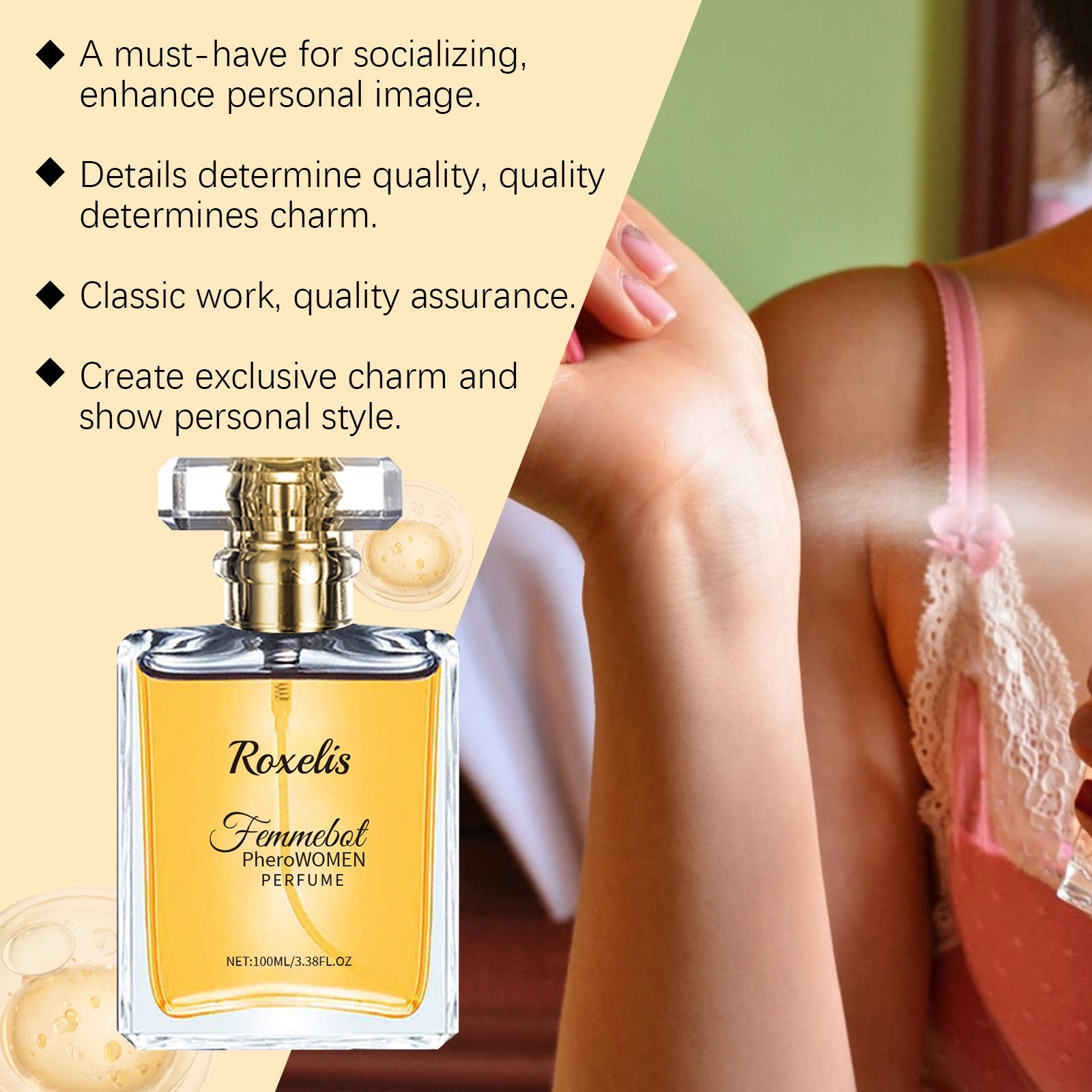 Femmebot Pherowomen Perfume, Light Elegant Exudes Fresh Niche Lovers Dating Portable Charm Perfume - Korvel