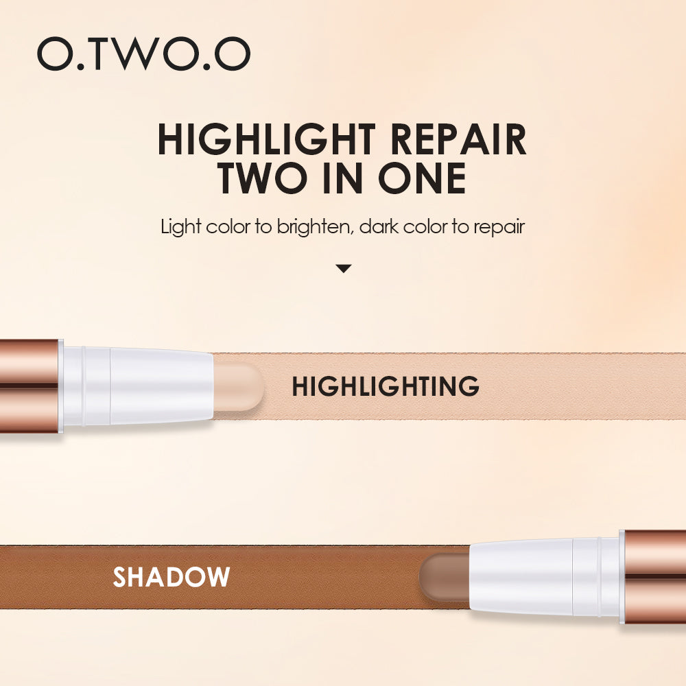 Radiant Modeling Face Light Shadow Double Head Repair Stick Clavicle Shadow Pen Face Three-Dimensional Highlight Concealer SC030 - Korvel