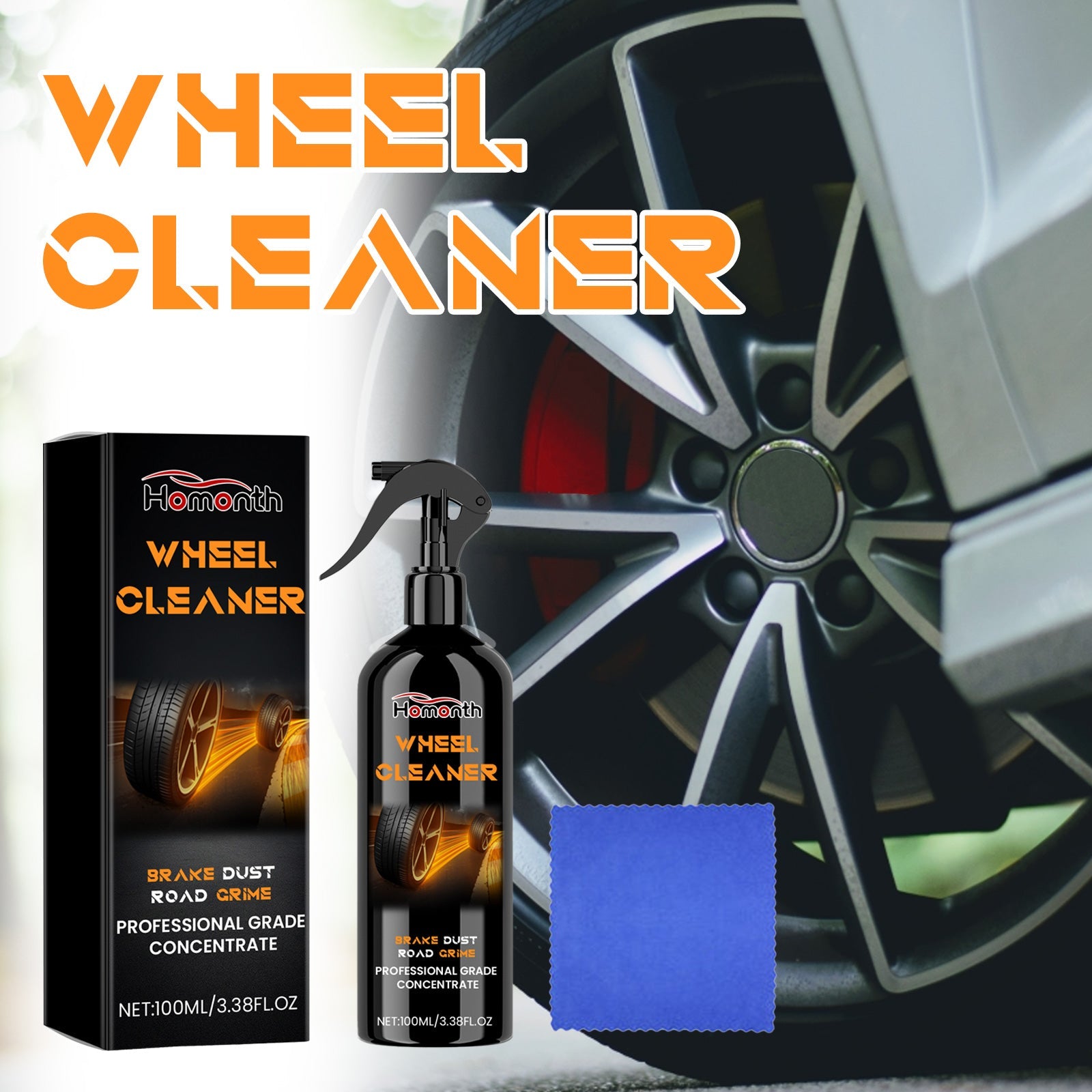 Wheel Cleaner, Clean Wheel Tires Stubborn Dirt Polishing Retreading Wheel Cleaner - Korvel