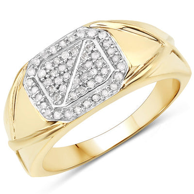 Bague de fiançailles en argent sterling avec diamant blanc véritable de 0,24 carat