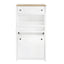 ONTREND with 2 flip drawers, top shoe cabinet with drawers, independent shoe rack with adjustable panel, white - Korvel