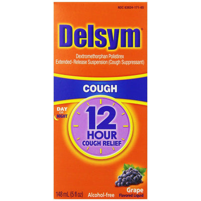 Delsym Cough Relief, 12 Hr, Grape Flavored 5 Fl Oz