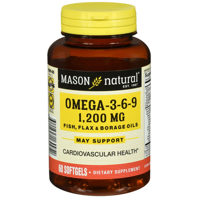 Mason Natural Omega 3-6-9 Complex, 60 Softgels