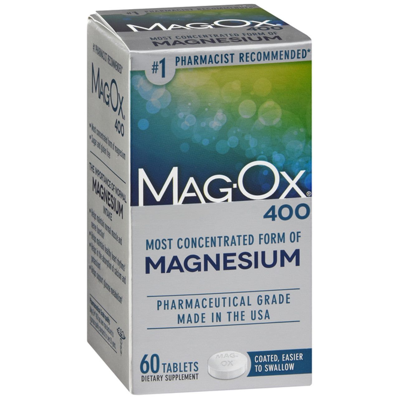Suplemento de Magnesio Mag-Ox 400 – Alta Potencia 400mg, 60 Tabletas