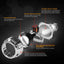 RACBOX 2Pcs 2.5 Inch Universal Bi Xenon HID Projector Lens Silver Black Shroud H1 Xenon LED Bulb H4 H7 Motorcycle Car Headlight - Korvel