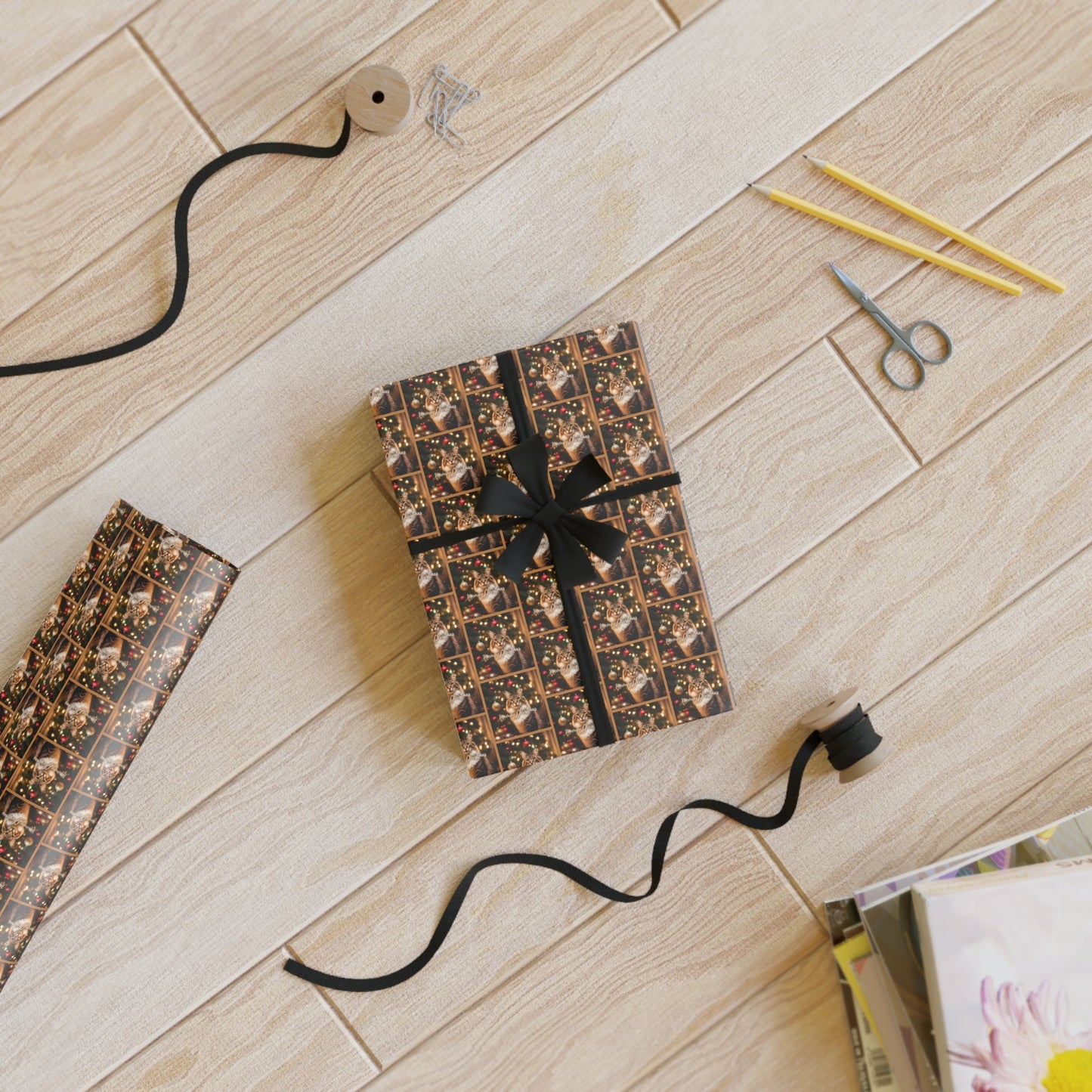 Meowy Christmas Gift Wrapping Paper Roll