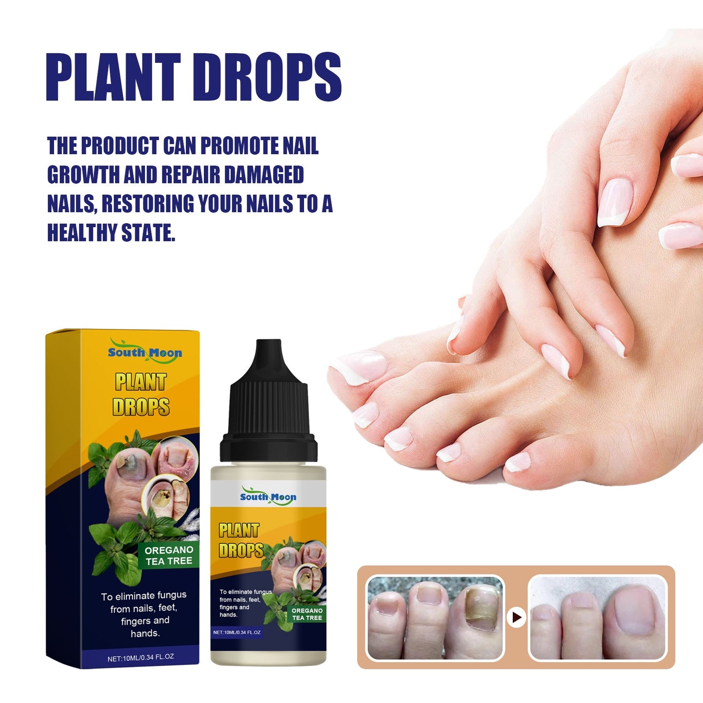 Plant Drops, Repair Extremities Soft Thickening Light Armour Moist Clean Fingernails Detailer - Korvel